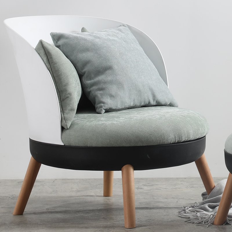 Wholesale Modern Home Furnitures One Seat Living Room Single Sofa Chair With Wooden Leg