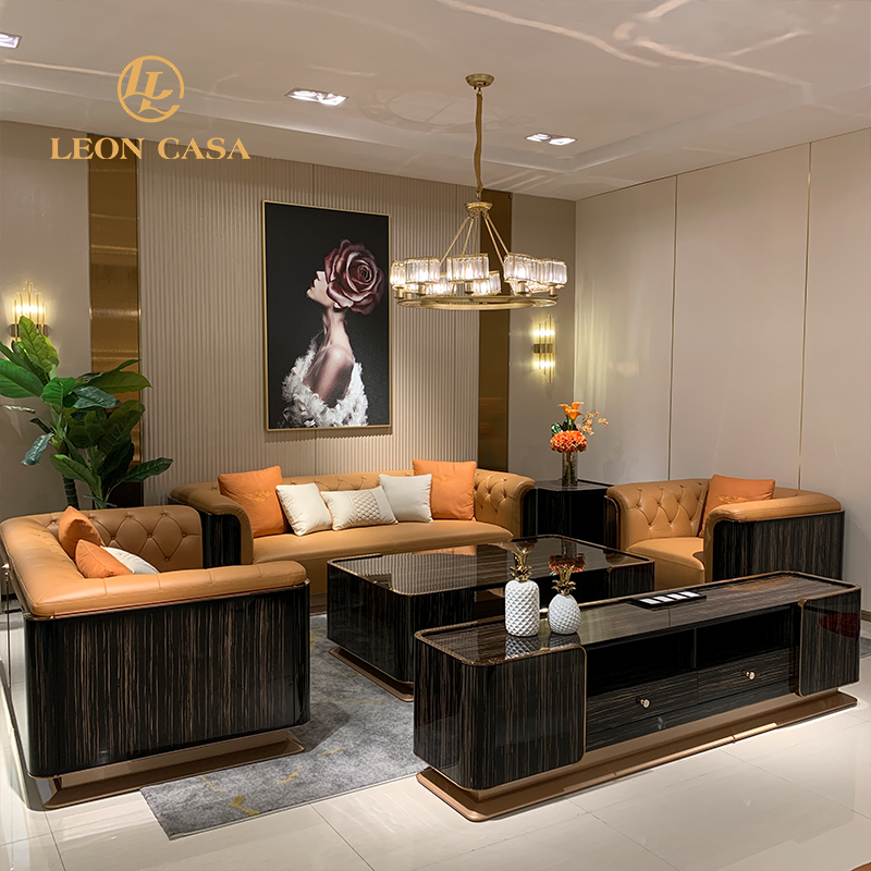 Modern Style Living Room Sofas Genuine Leather Sofas Sectional Sofa Set Furniture Recliner