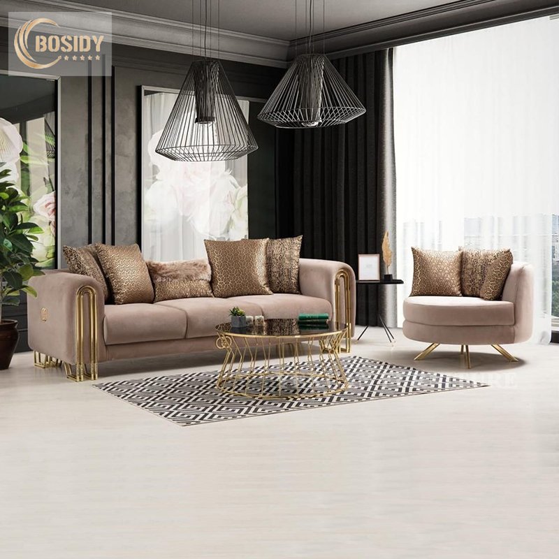 Chinese sofa supplier wholesale home furniture sofa set modern microfiber fabric sofa for living room