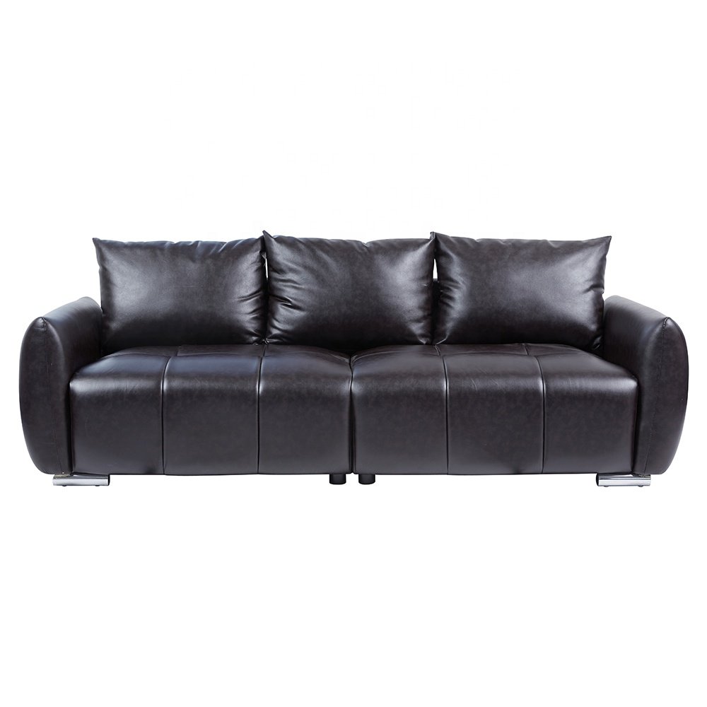 Factory Wholesale Waterproof Dirt Resistant High Load Bearing Couch Black Cozy Living Room Sofa
