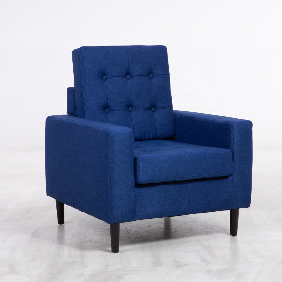 Stylish Easily Clean Dark Gray Tapered Wood Sofa Legs Furniture Living Room Sofa Accent Chair Loveseat With Removable Cushions