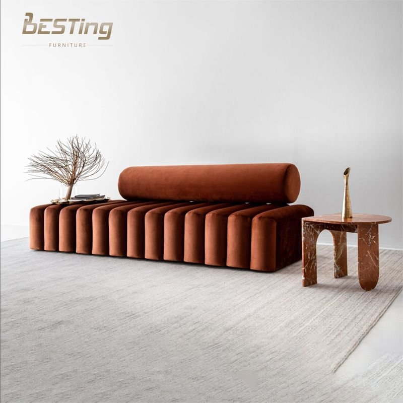 Modern design small space velvet sofa living room sofas