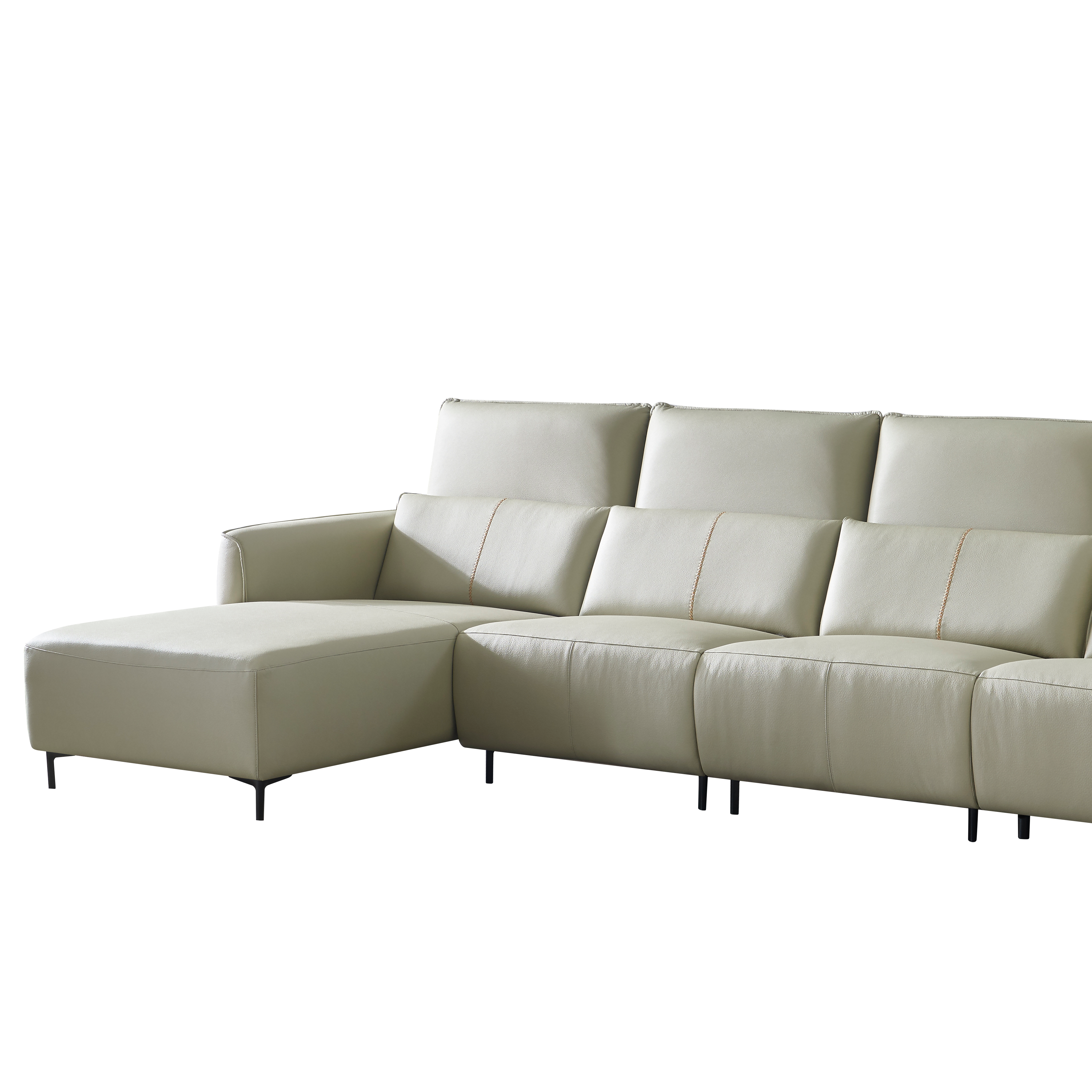 Guangdong Nordic Modern Living Room Sofa Set Comfortable L Shape Power Recliner Sofa