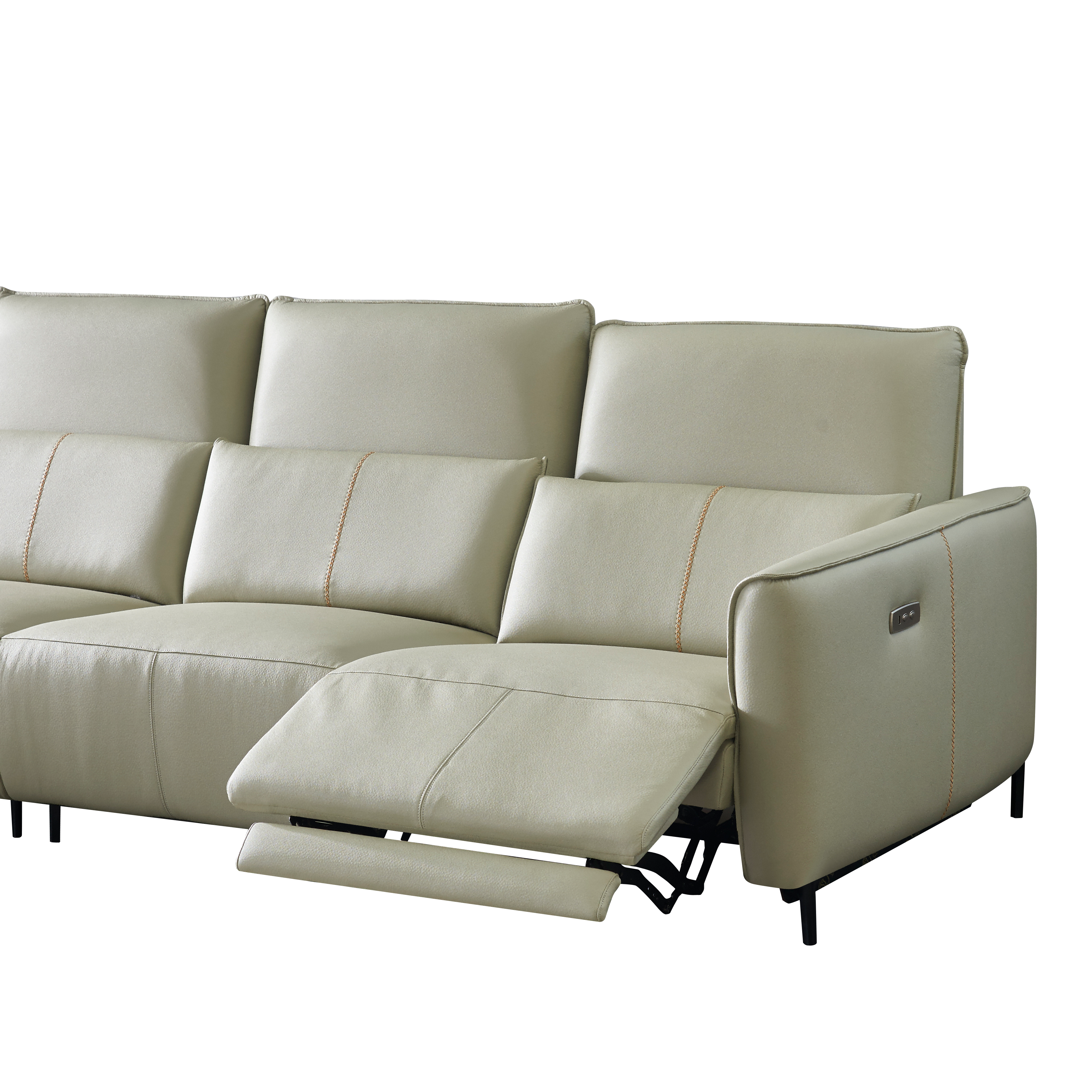 Guangdong Nordic Modern Living Room Sofa Set Comfortable L Shape Power Recliner Sofa