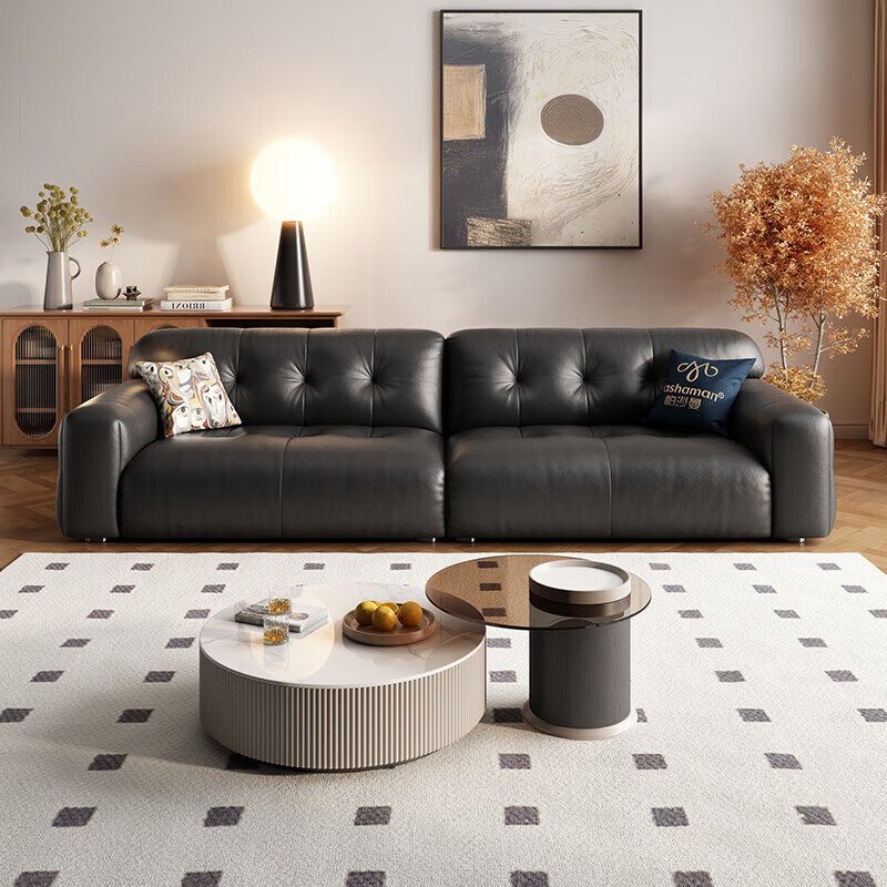 wholesale genuine black leather sofa italian sofa 2 seater comfortable couches luxury living room sofa