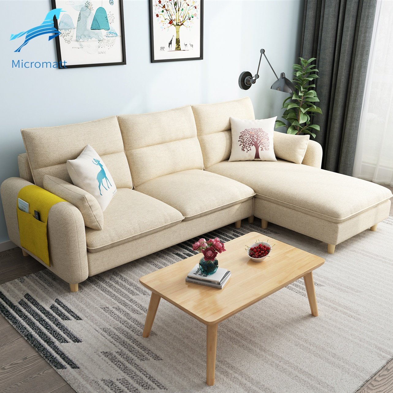 Wholesale 2020 New Style Furniture Fabric Multi Color 3 seaters Living Room Sofa