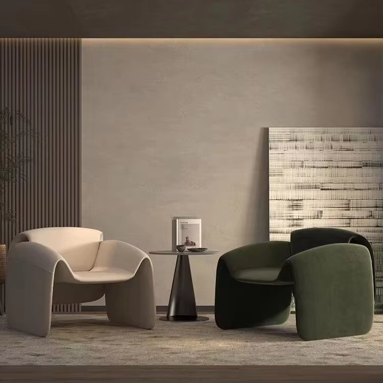 Italian Minimalist Single Sofa Chair High-End Netflix Designer Leisure Chair for Living Room and Dining Modular Feature