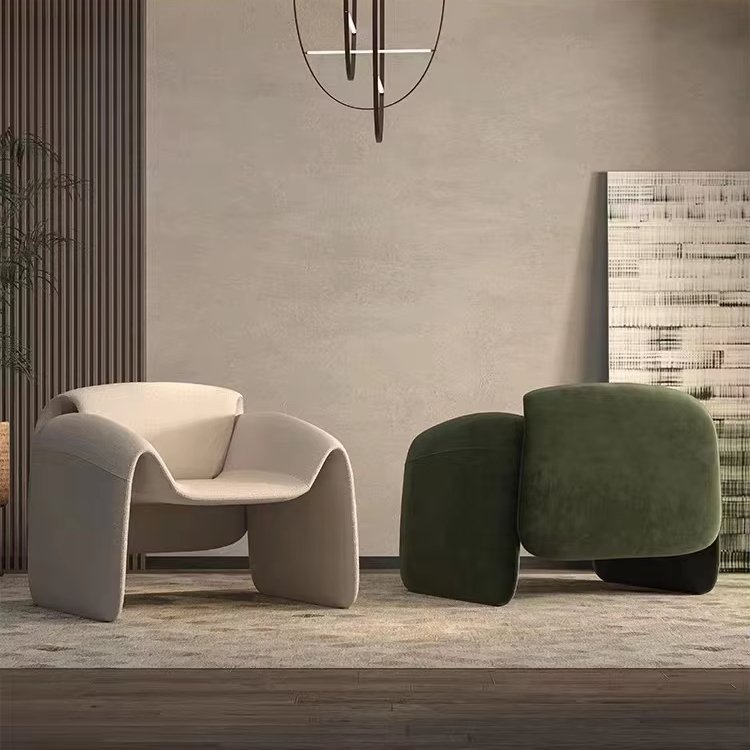 Italian Minimalist Single Sofa Chair High-End Netflix Designer Leisure Chair for Living Room and Dining Modular Feature