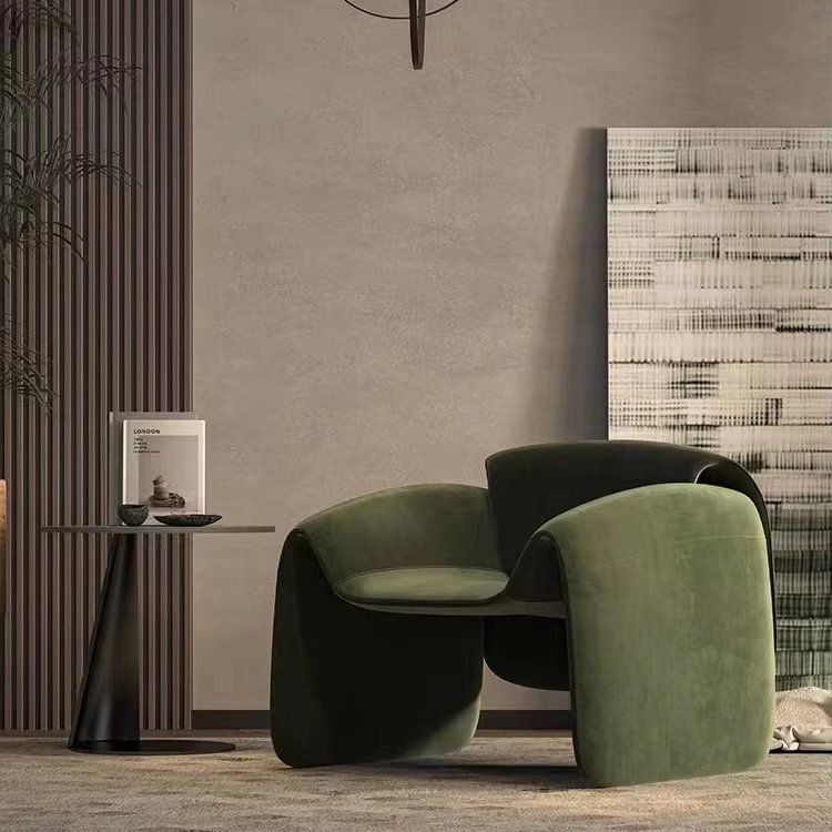 Italian Minimalist Single Sofa Chair High-End Netflix Designer Leisure Chair for Living Room and Dining Modular Feature