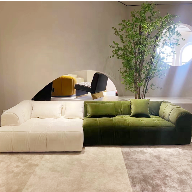 living room sofas french modern upholstery fabric sectional couch sofa set tufted comfortable apartment farmhouse basement sofa