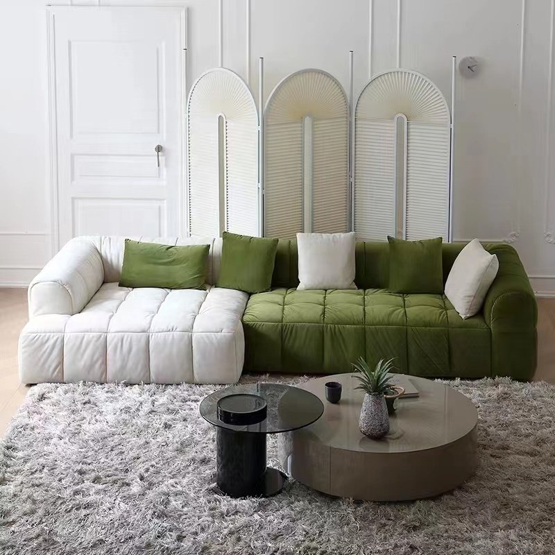 living room sofas french modern upholstery fabric sectional couch sofa set tufted comfortable apartment farmhouse basement sofa