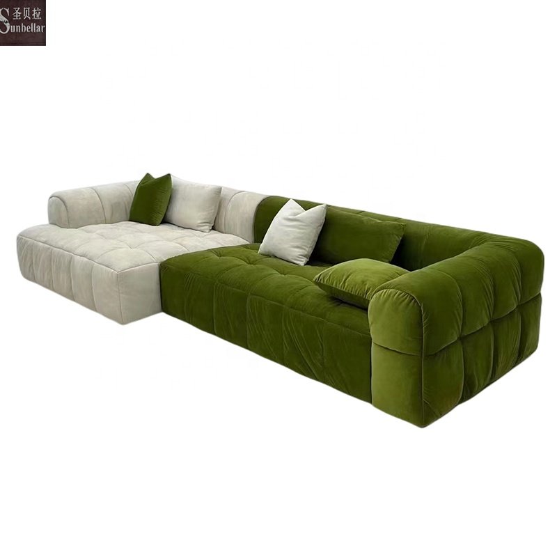 living room sofas french modern upholstery fabric sectional couch sofa set tufted comfortable apartment farmhouse basement sofa