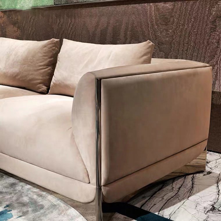 High end living room sofas 3 seater elegant design comfortable grain fabric luxury sofa set furniture