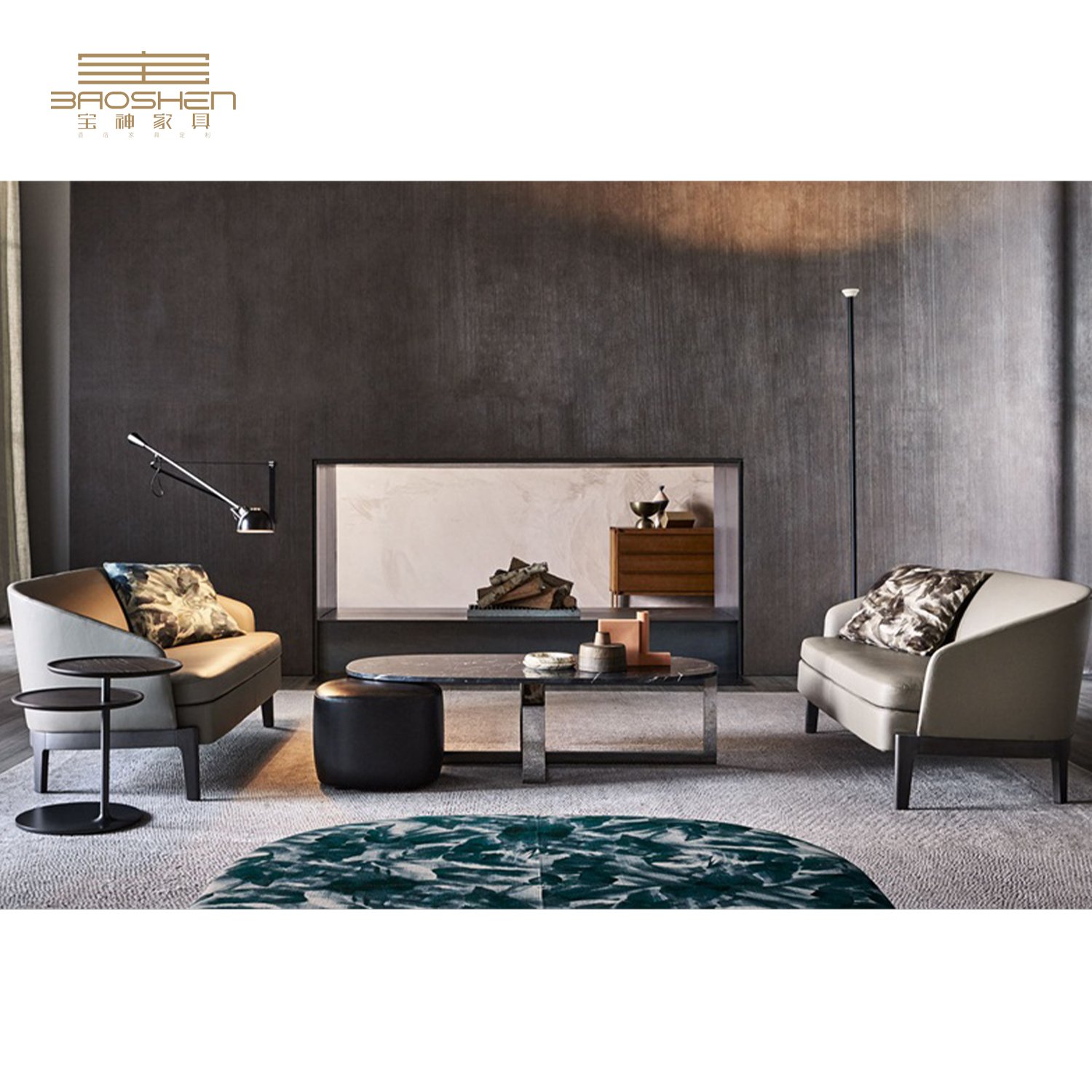 High quality luxury Italia art design modern style sofa for villa hotel living room sofa