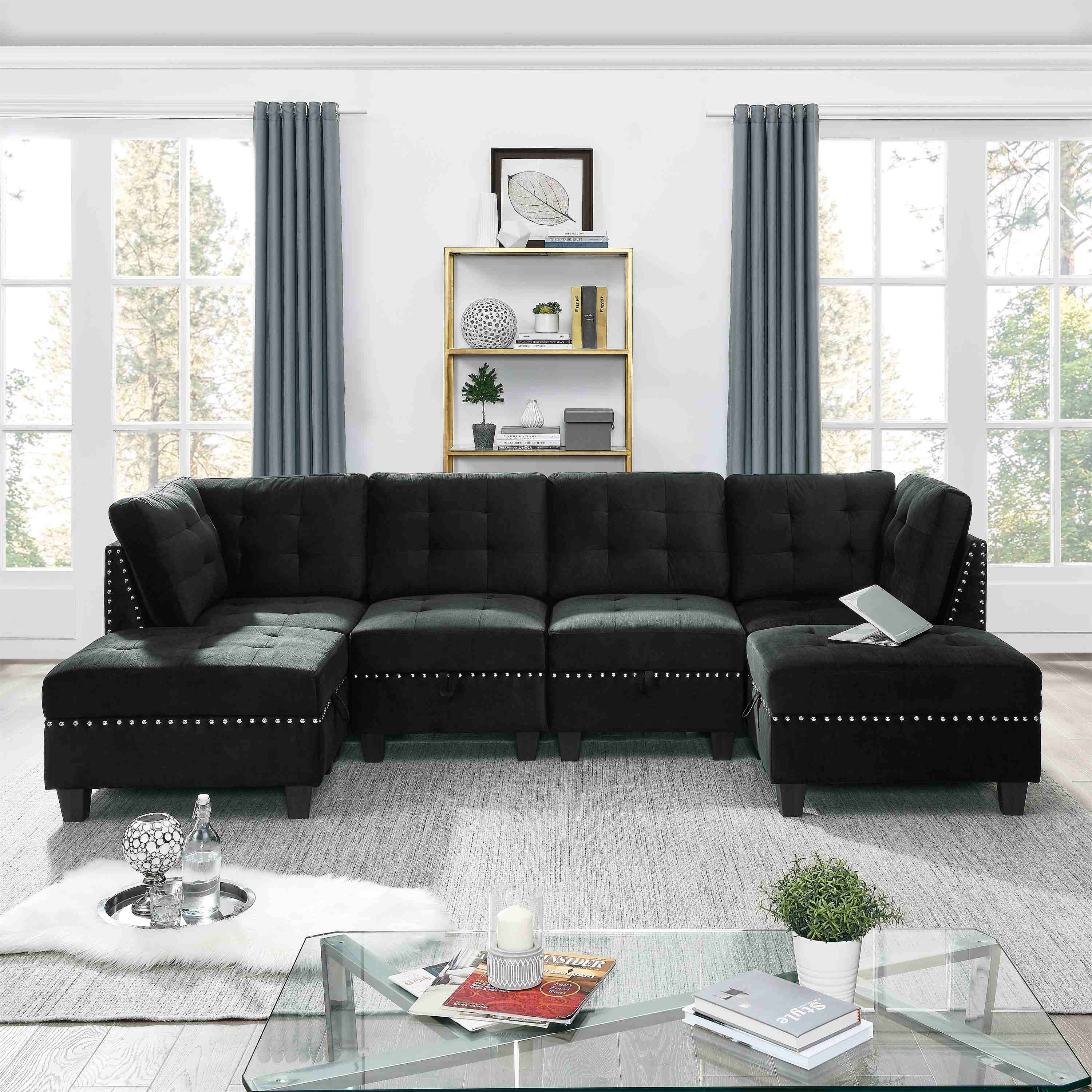 New Design Living Room Furniture Sofa Stools Ottomans Bench Modern Living Room Sofa