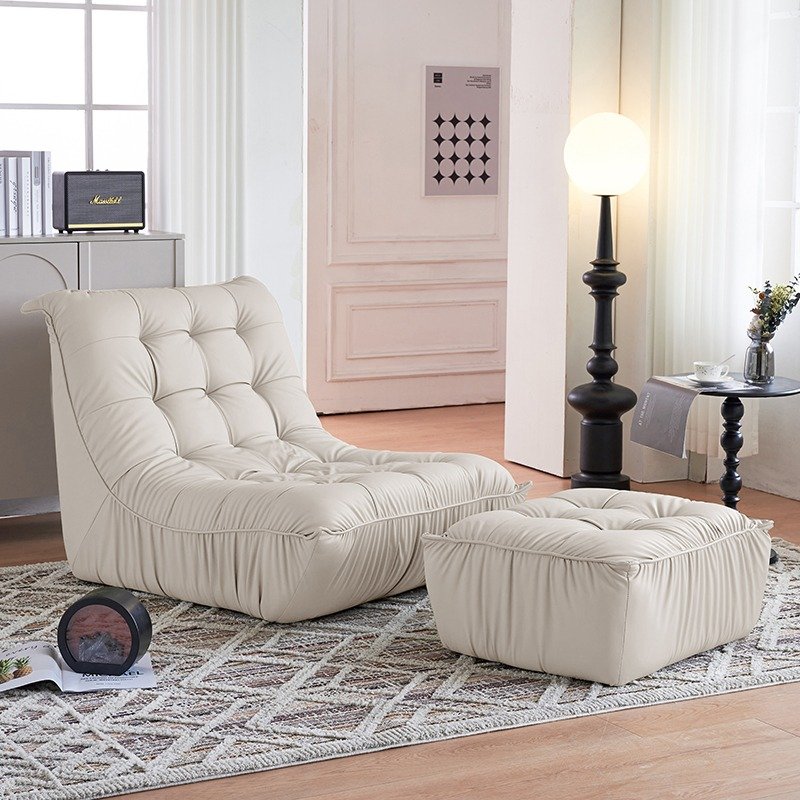 Modern Design 3 Seater Corner Lazy Lounge Sofa Chair Sectional Genuine Leather for Living Room Sofa Sets Floor Sofa