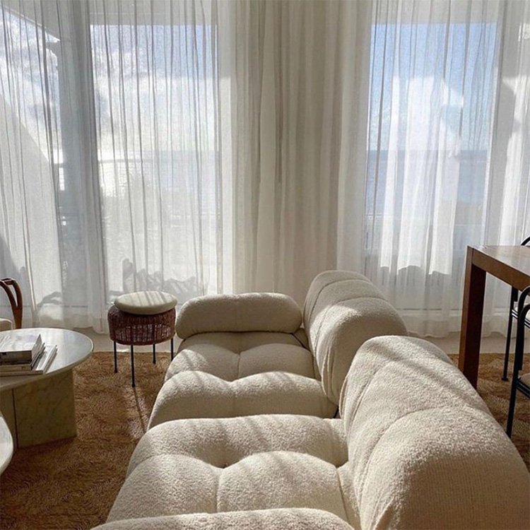 DIY Modular sofa for villa hotel home apartment contemporary modern living room s beige fabric set
