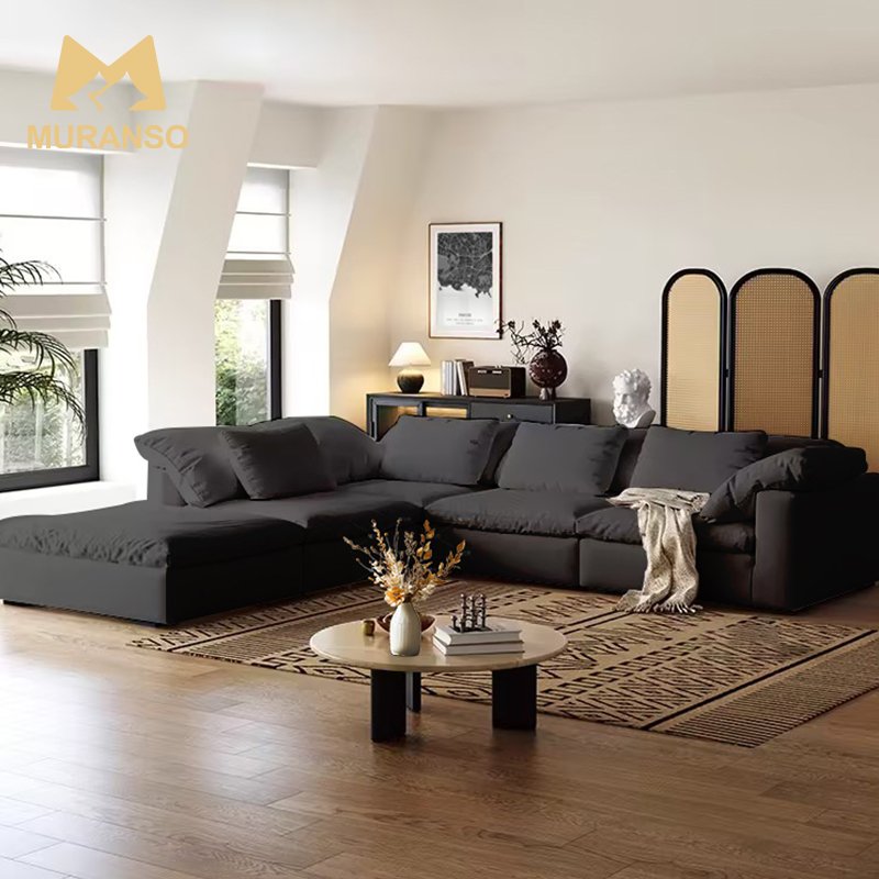 Custom Easy And Convenient Feather Nordic Modular Sectional Sofa Living Rooms Sofa Comfortable White Couch