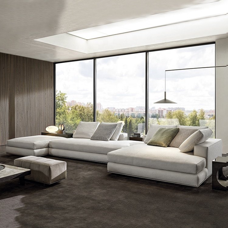 Latest living room sofa set design modern l shape sofa high quality designer sofa