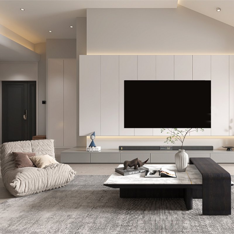 Modern living room sofa set furniture minimalist style u shape sectional sofa for villa design