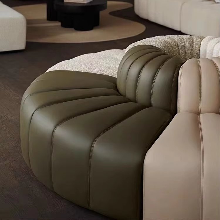 Modern Leisure Single Sofa Fabric Wood Combination for Bedroom & Living Room Modular Hotel Apartment Furniture Corner Feature