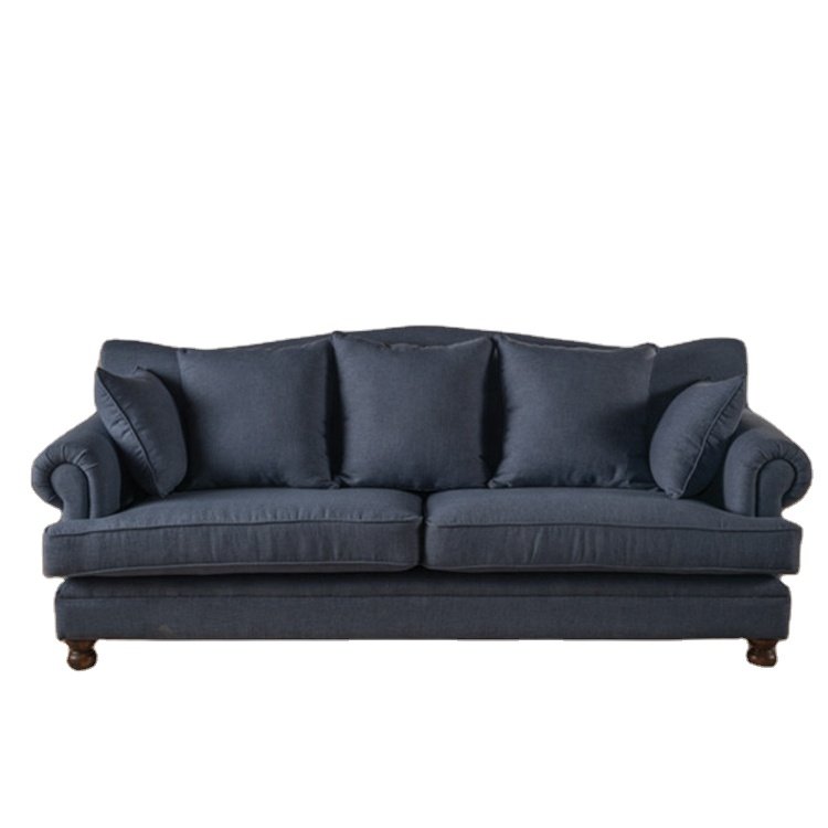 Support Oem Three Seats European Living Room Sofa, French Style Sectional Sofa Fabric Furniture