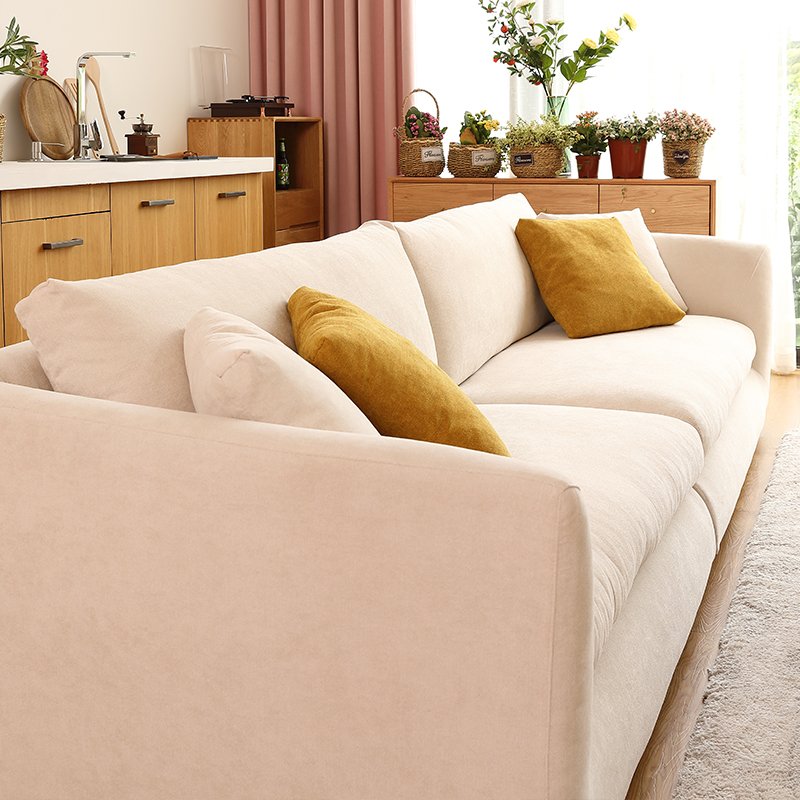 Italian design Goose feather stuffed chenille fabric sofa big couch living room sofa fabric leather