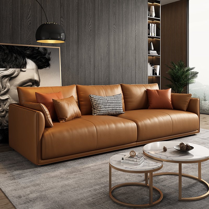 Hot Sale genuine leather sofa set furniture living room big sofa simple modern sectional couch leather sofa set