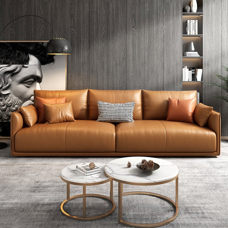 Hot Sale genuine leather sofa set furniture living room big sofa simple modern sectional couch leather sofa set