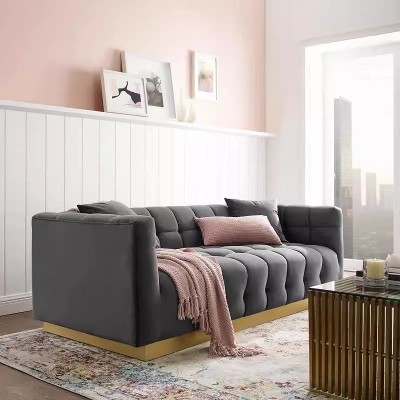 Luxury Home furniture leather Modular sectional couch Modern living room sofa indoor new sofa for sale