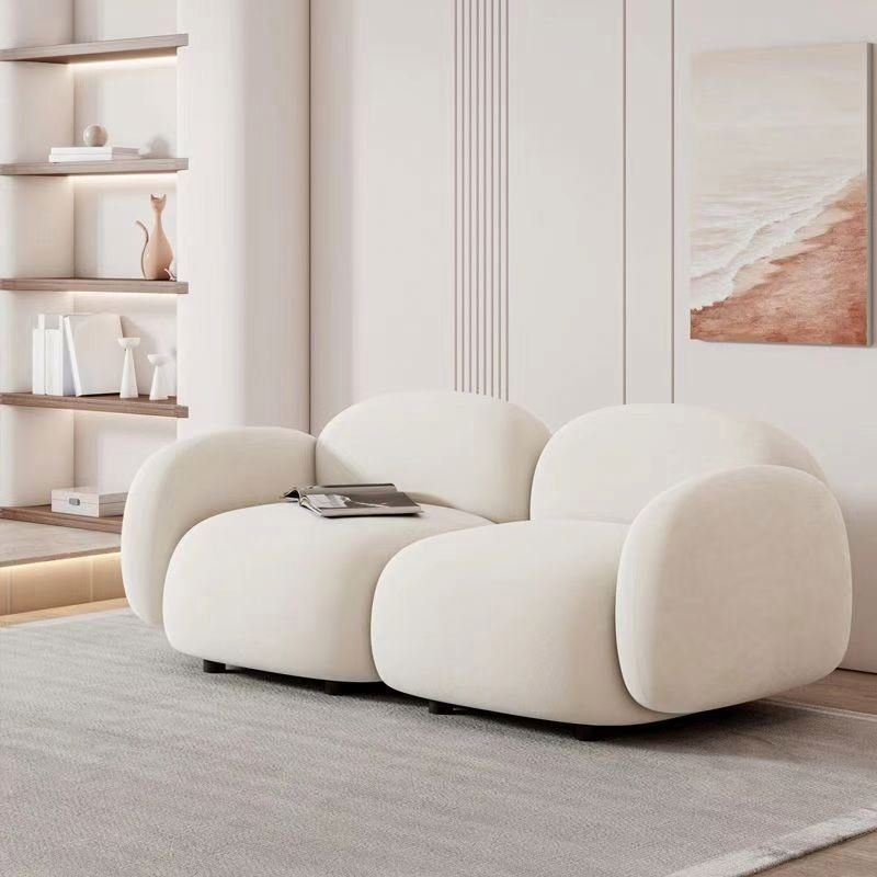 Modern Living Room Sofa Villa Hotel Supporting Furniture Light Luxury Style Simulation Leather Sofa 1 Piece Set Sofa Combination