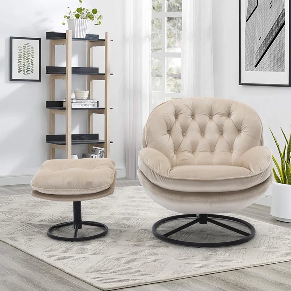 JL Nordic design leisure living room chair home furniture swivel armchair modern lounge accent sofa chair