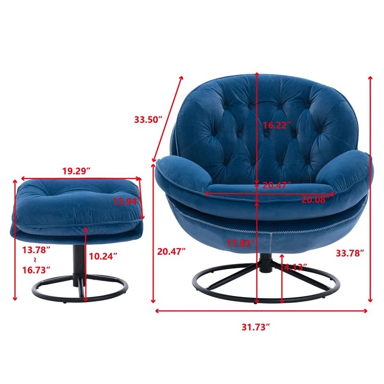 JL Nordic design leisure living room chair home furniture swivel armchair modern lounge accent sofa chair