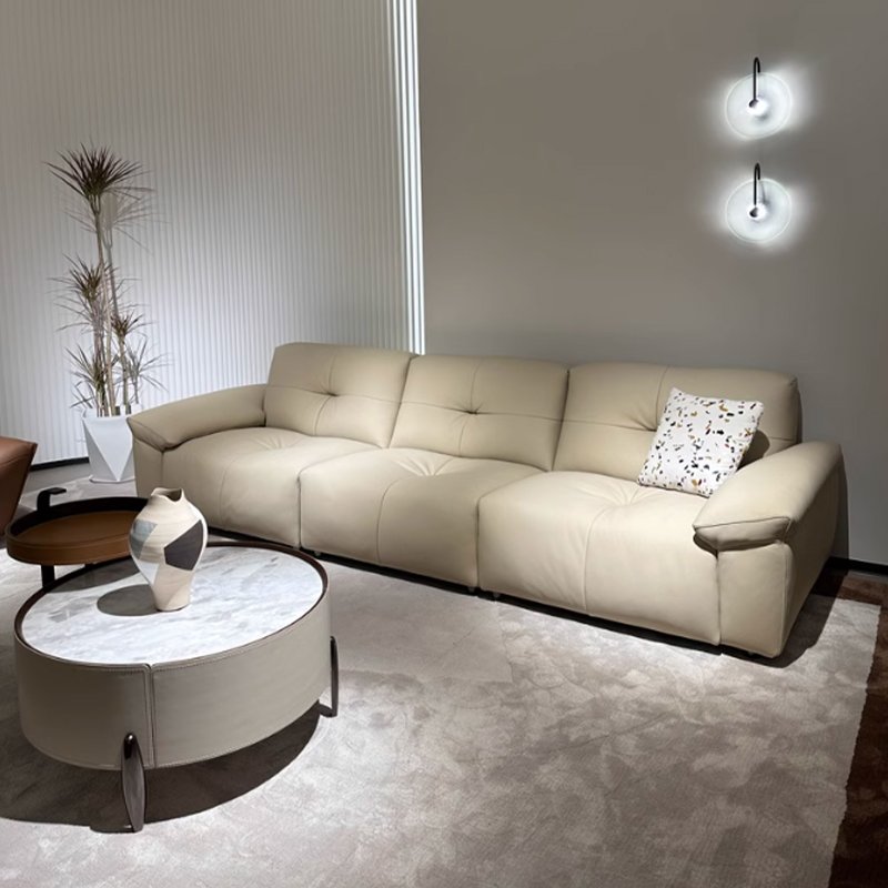SUKE Best Selling Home Villa Furniture Modern Minimalist Sofa Set Furniture White Fabric Living Room Sofas