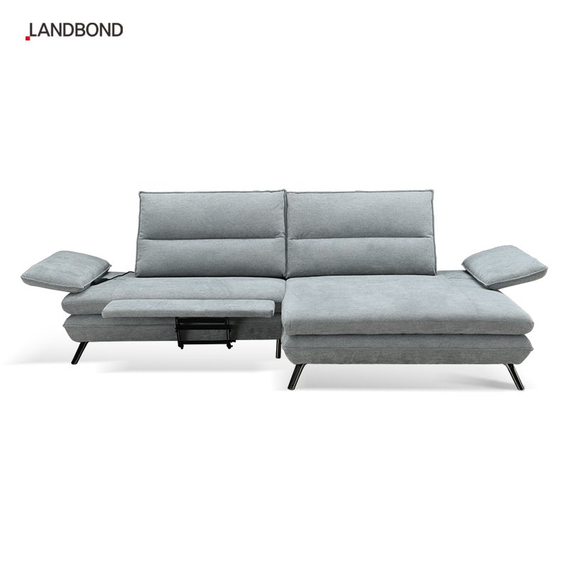 Luxury hotel couch European style Fabric sofa with Electric foot lifting function living room sofa for villa and office