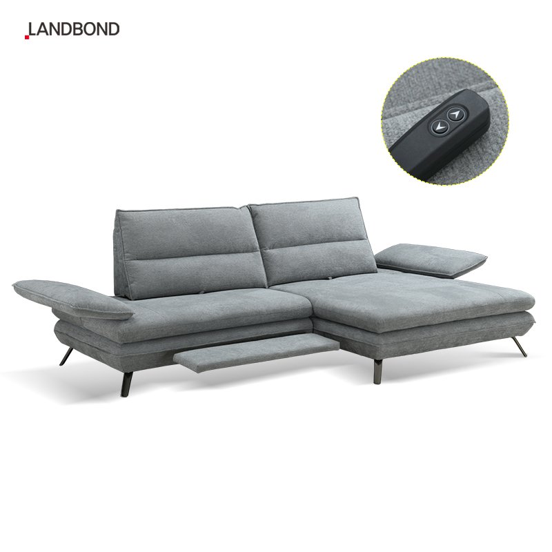 Luxury hotel couch European style Fabric sofa with Electric foot lifting function living room sofa for villa and office