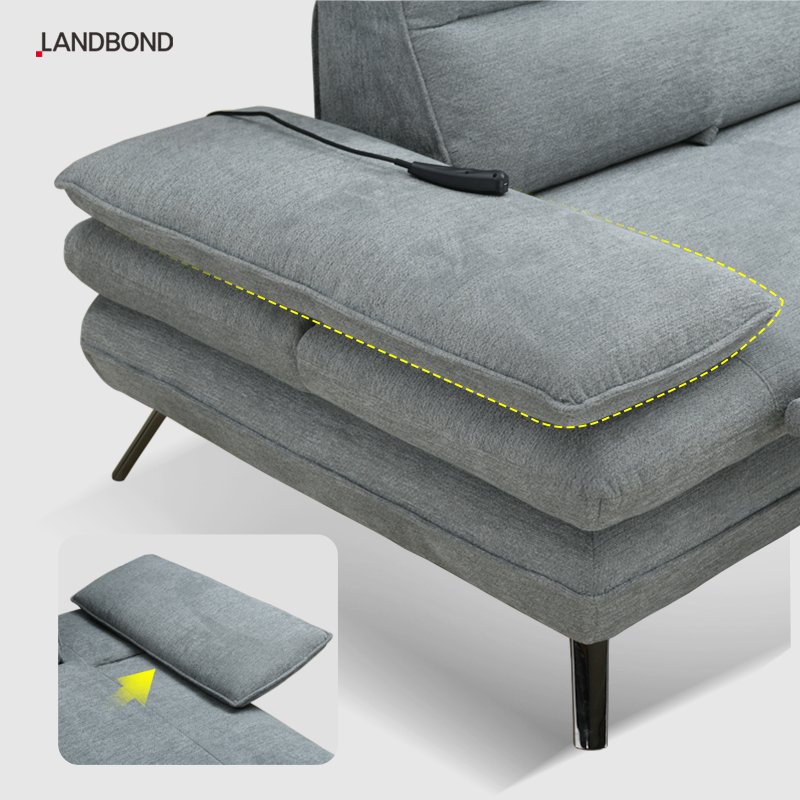 Luxury hotel couch European style Fabric sofa with Electric foot lifting function living room sofa for villa and office