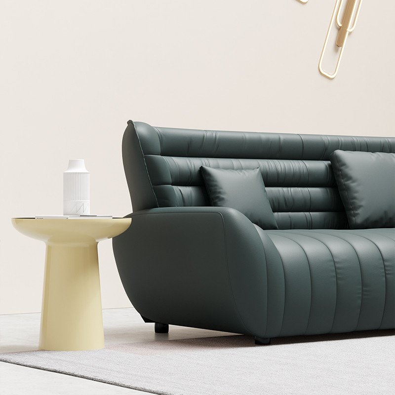 New Luxury Modern Curved Design Green Fabric 3 Seats Sectional Lounge Corner Sofa Set Furniture Couch Living Room Sofas For Home
