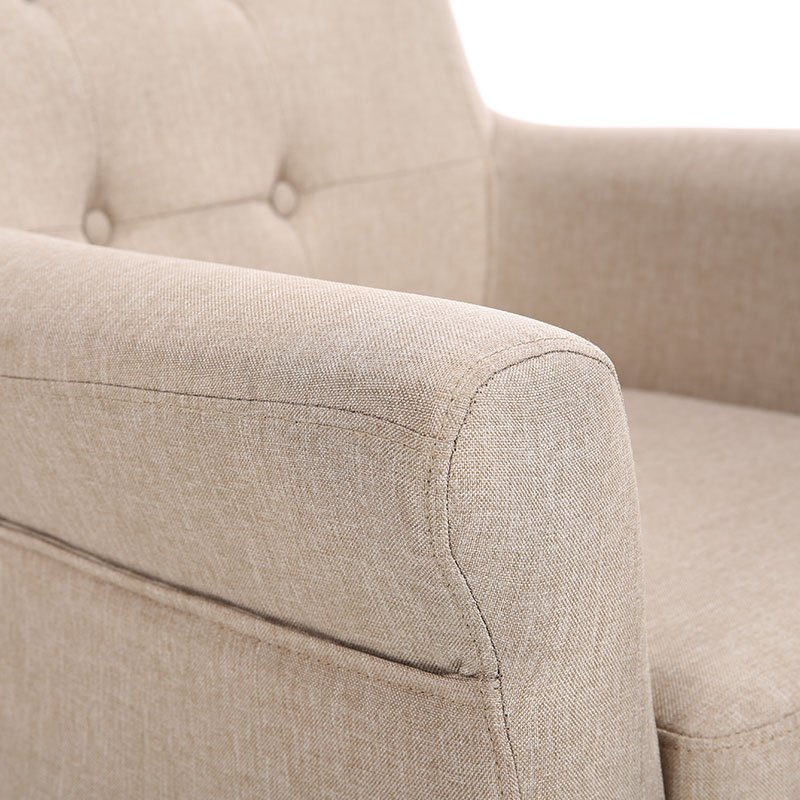Hot Sale modern couch living room fabric linen single seater sofa