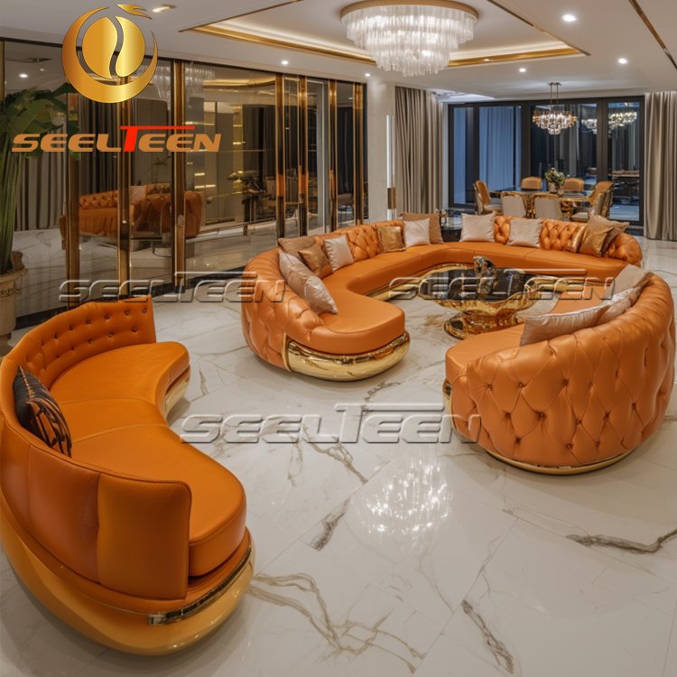 Modern Designs Light Leather Home Chesterfield Sofa Living Room Furniture Recliner Couches Luxury Living Room Sofa