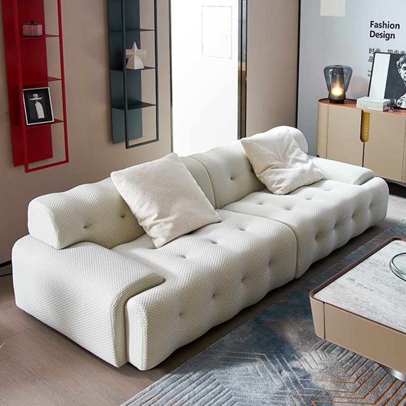 Nordic Italian Minimalism Luxury Three-Seater Sofa Bed Fabric Sofas for Home Use in Bedroom and Outdoor Application