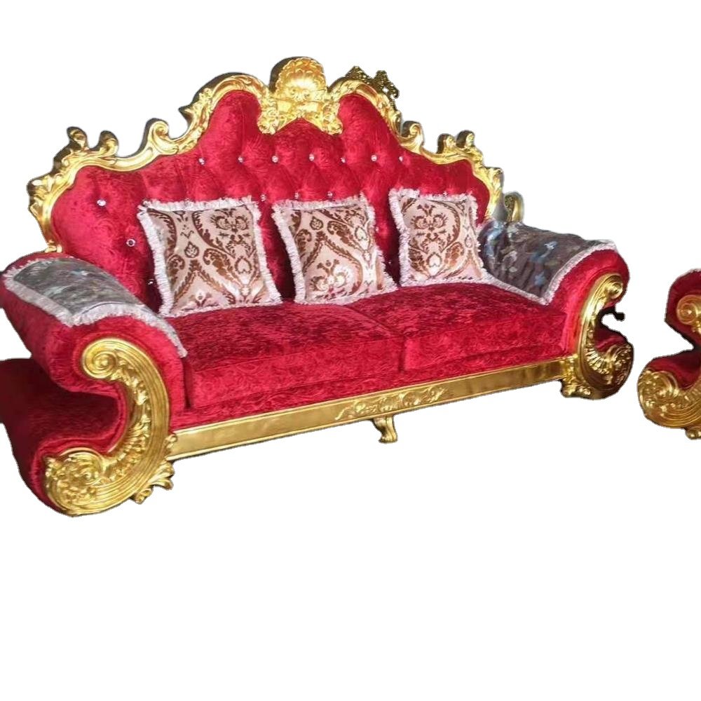European italian classical antique wood carved flowers livingroom furniture royal luxury sofa set