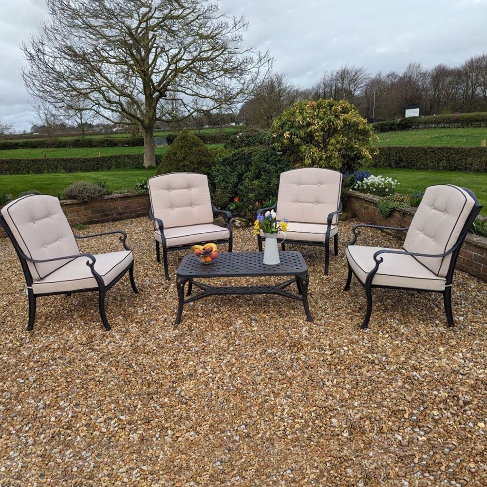 Cast Aluminum Furniture Outdoor Sofa Set Sofa Chair With Coffee Table Patio Furniture