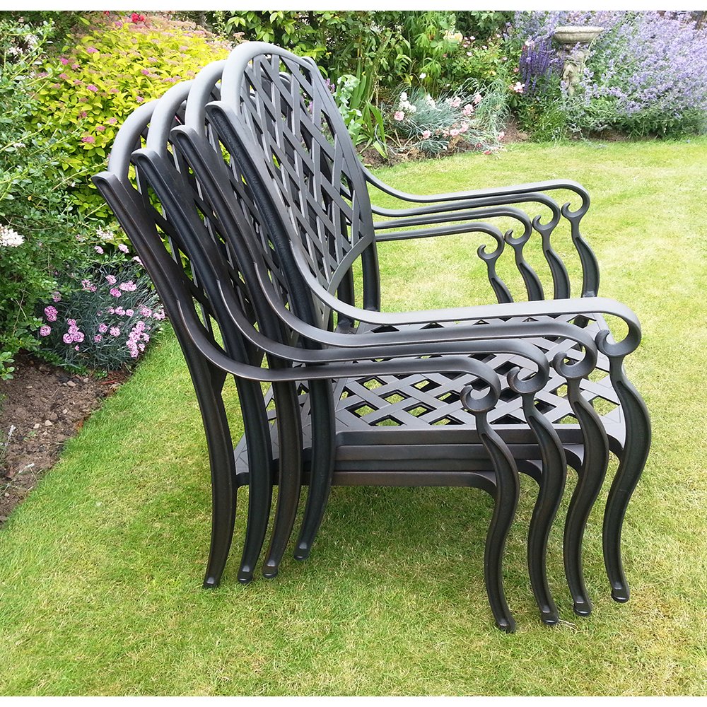 Cast Aluminum Furniture Outdoor Sofa Set Sofa Chair With Coffee Table Patio Furniture