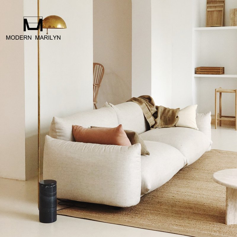 Modern Cozy Marenco Living Room Sofa Italian Sofas Luxury Upholstery Microfiber Fabric Modular Sectional Couch In Velvet