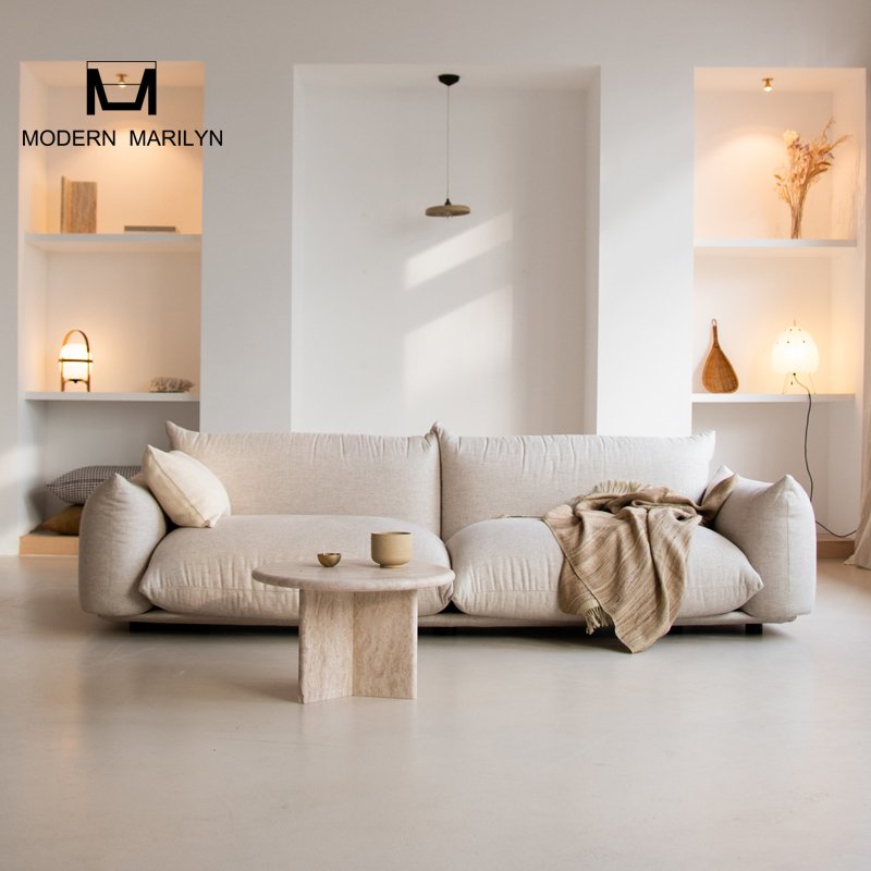 Modern Cozy Marenco Living Room Sofa Italian Sofas Luxury Upholstery Microfiber Fabric Modular Sectional Couch In Velvet