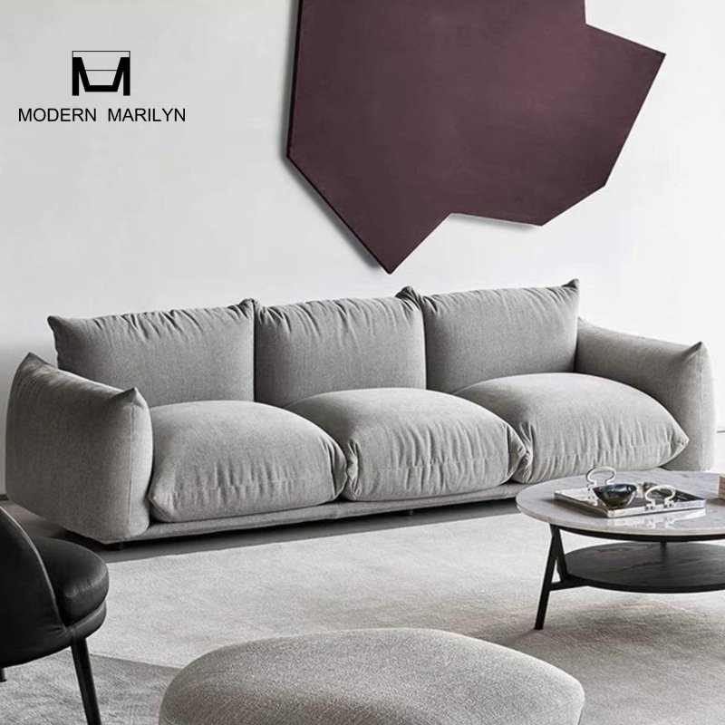 Modern Cozy Marenco Living Room Sofa Italian Sofas Luxury Upholstery Microfiber Fabric Modular Sectional Couch In Velvet
