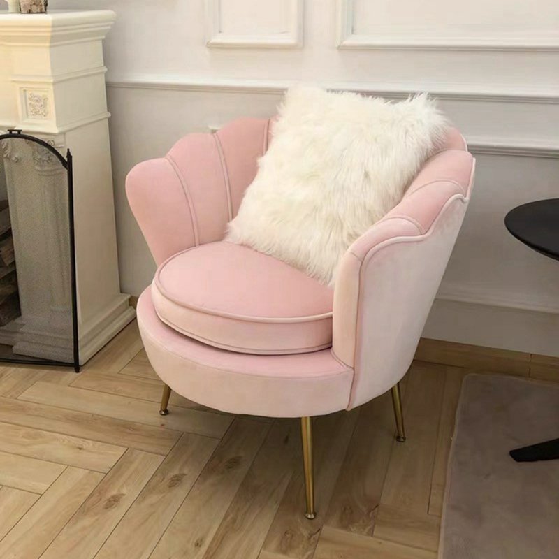 Living Room Sofa Armchair Luxury Velvet Upholstered Accent Chair with Padded Cushion