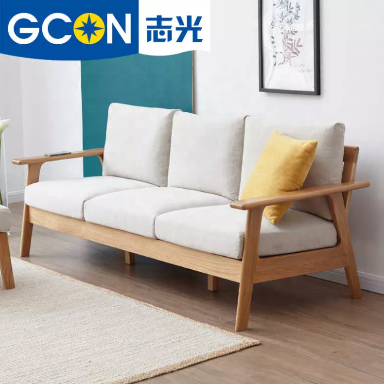 Mfun big factory brand hot sale simple wooden sofa set design couch living room furniture sofa