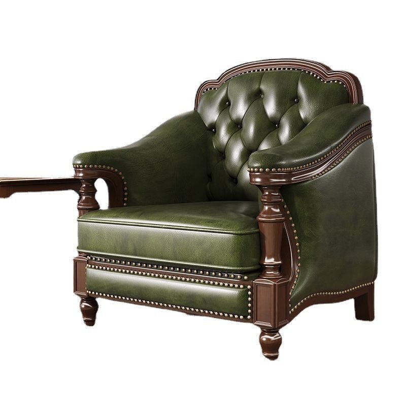 New Design First Layer Cowhide Sofa Combination Leather Vintage Sofa Set For Living Room